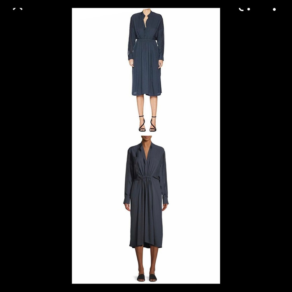 VINCE mixed fabric dress - Large